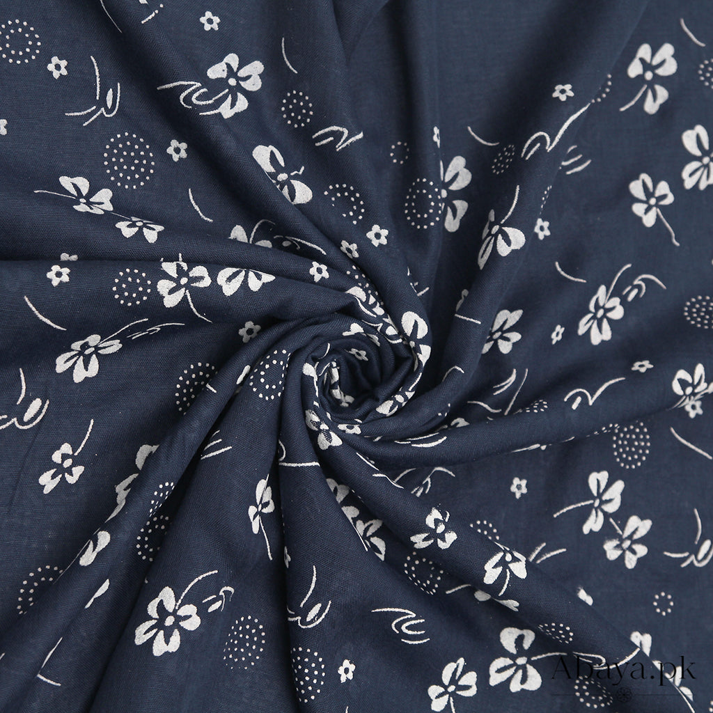 Embossed Navy Blue Hijab