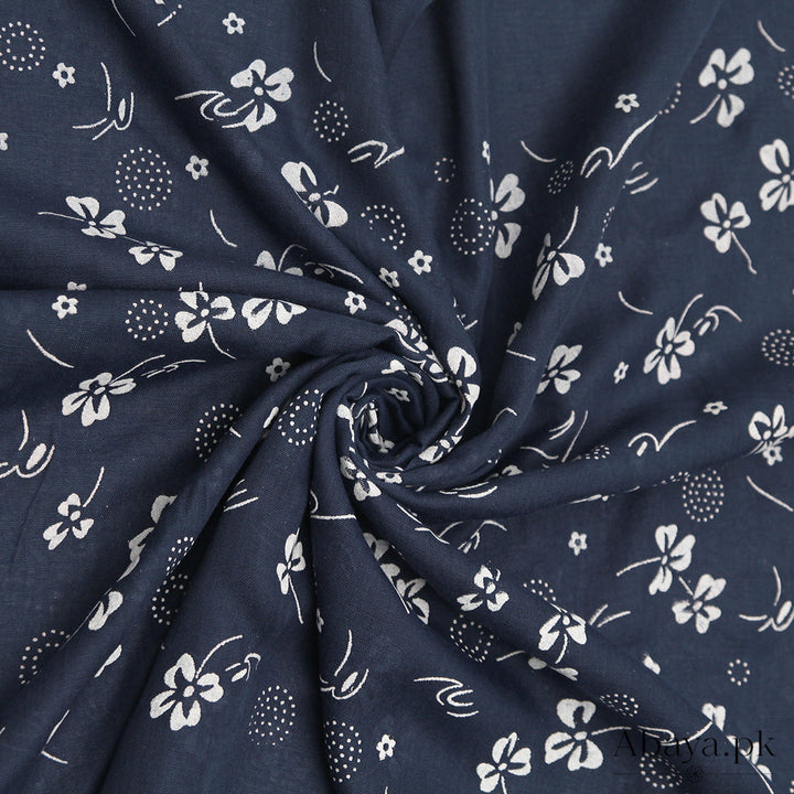 Embossed Navy Blue Hijab