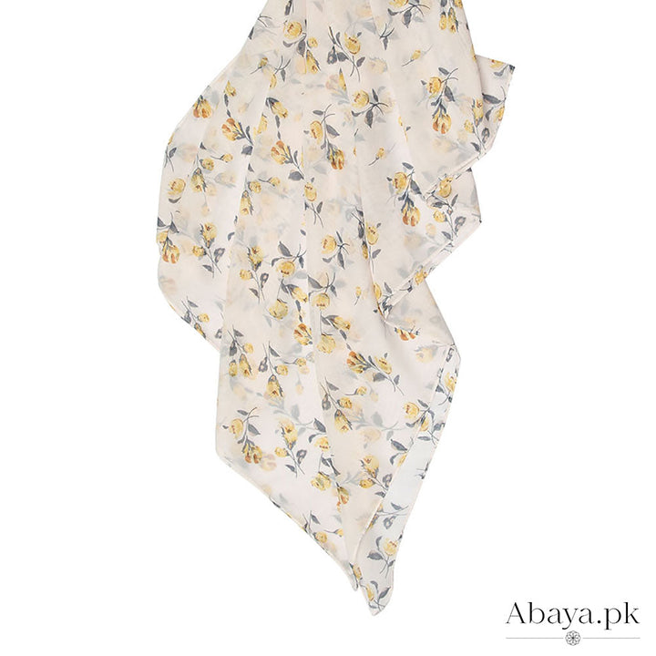 Georgette Ivory Musturd Hijab