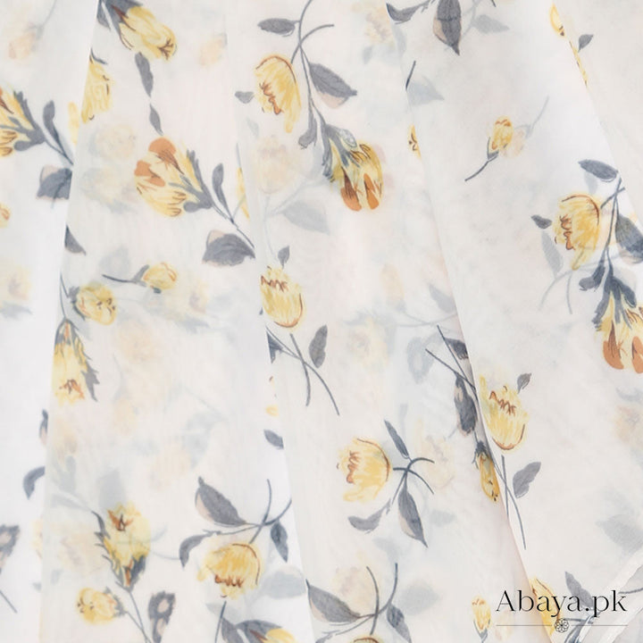 Georgette Ivory Musturd Hijab