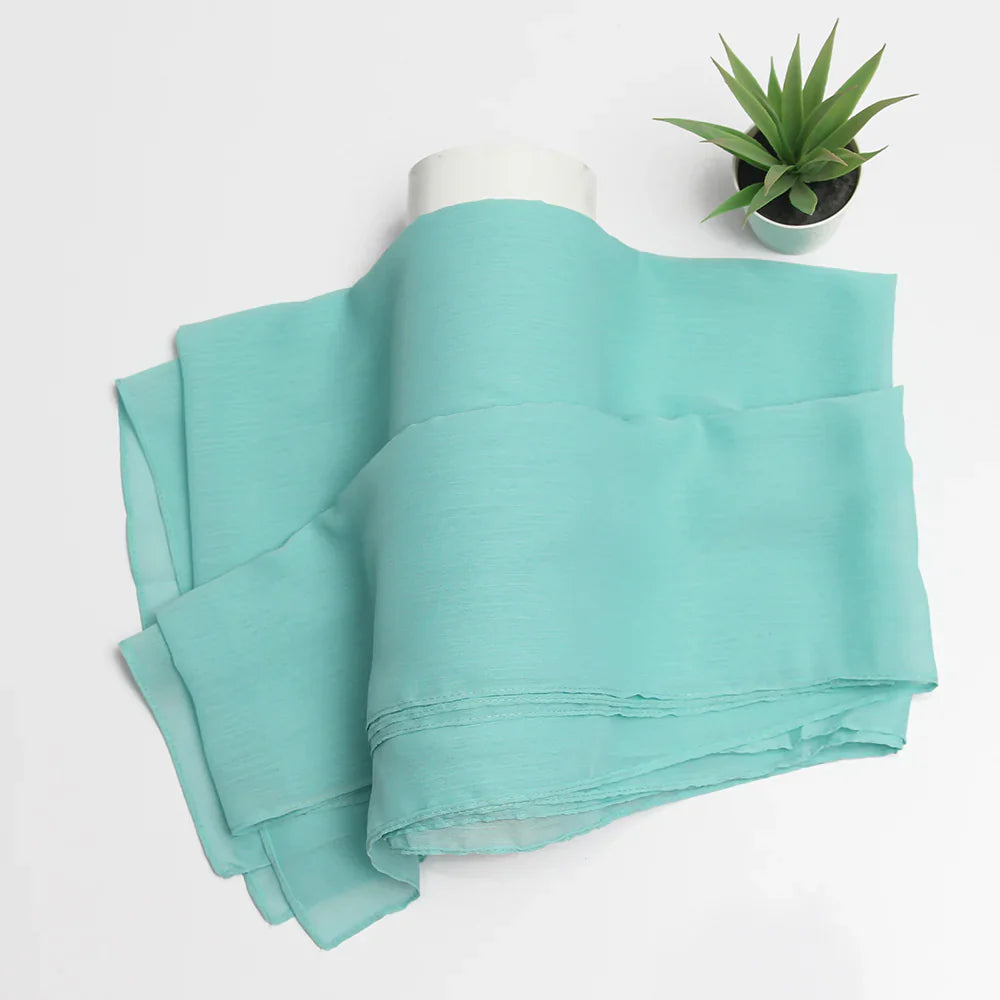 Plain Classic Georgette Hijab - Aqua