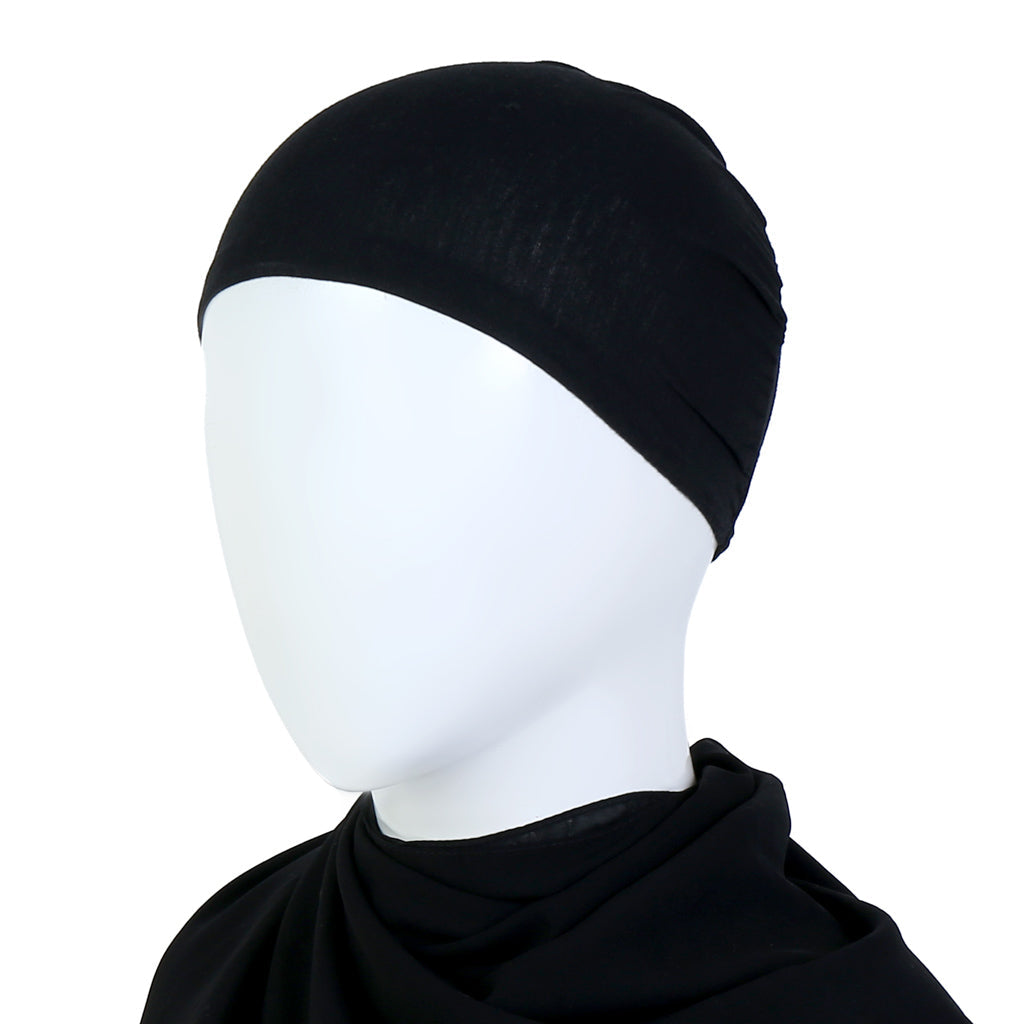 Charcoal Grey Lastic Hijab Cap