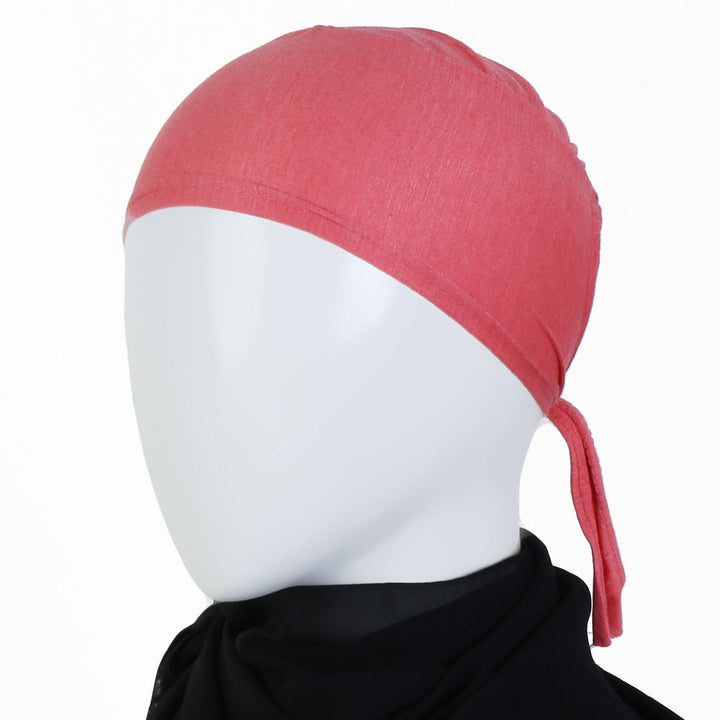 Coral Pink Dori Hijab Cap