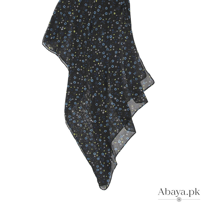 Georgette Black Ditsy Hijab
