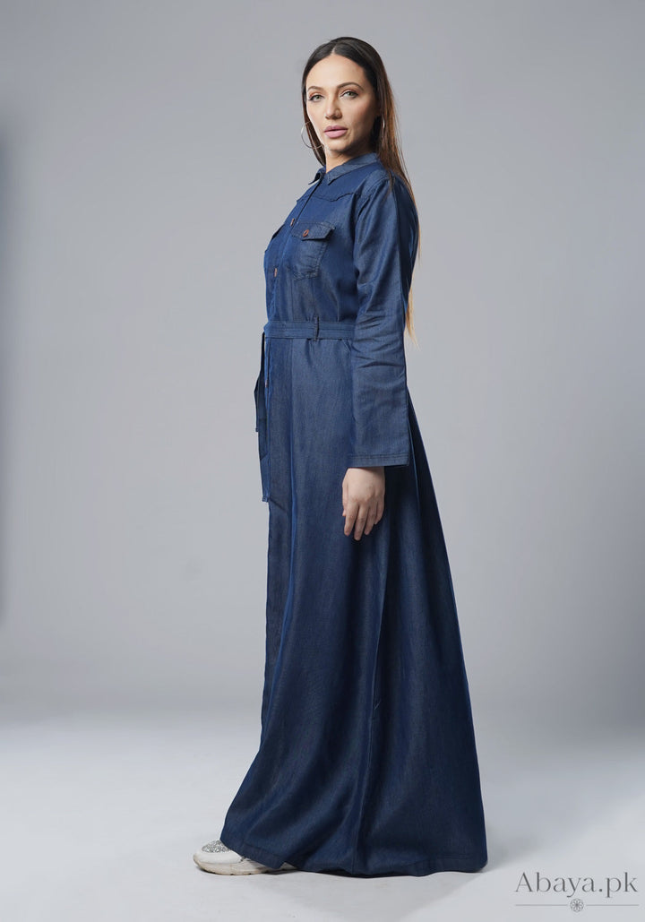 Denim Hale Abaya