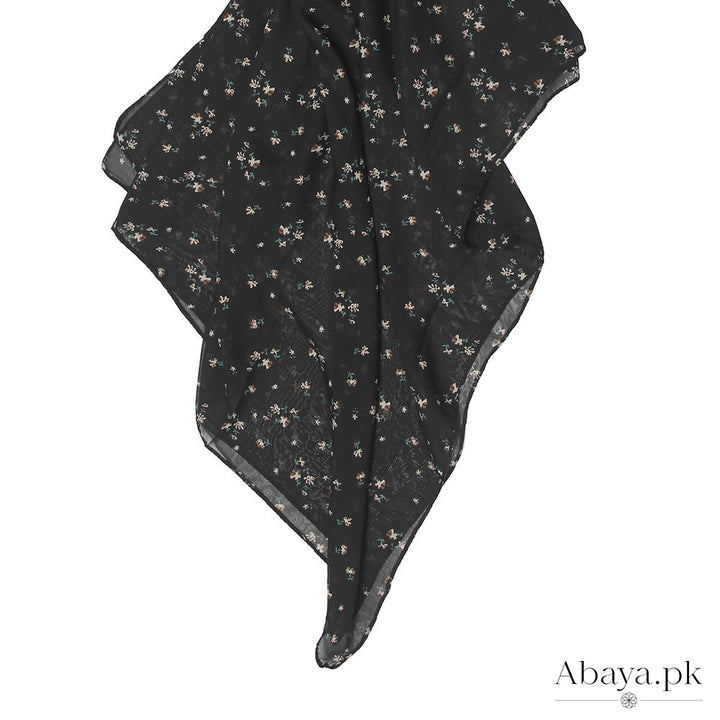 Georgette Black Rose Hijabs