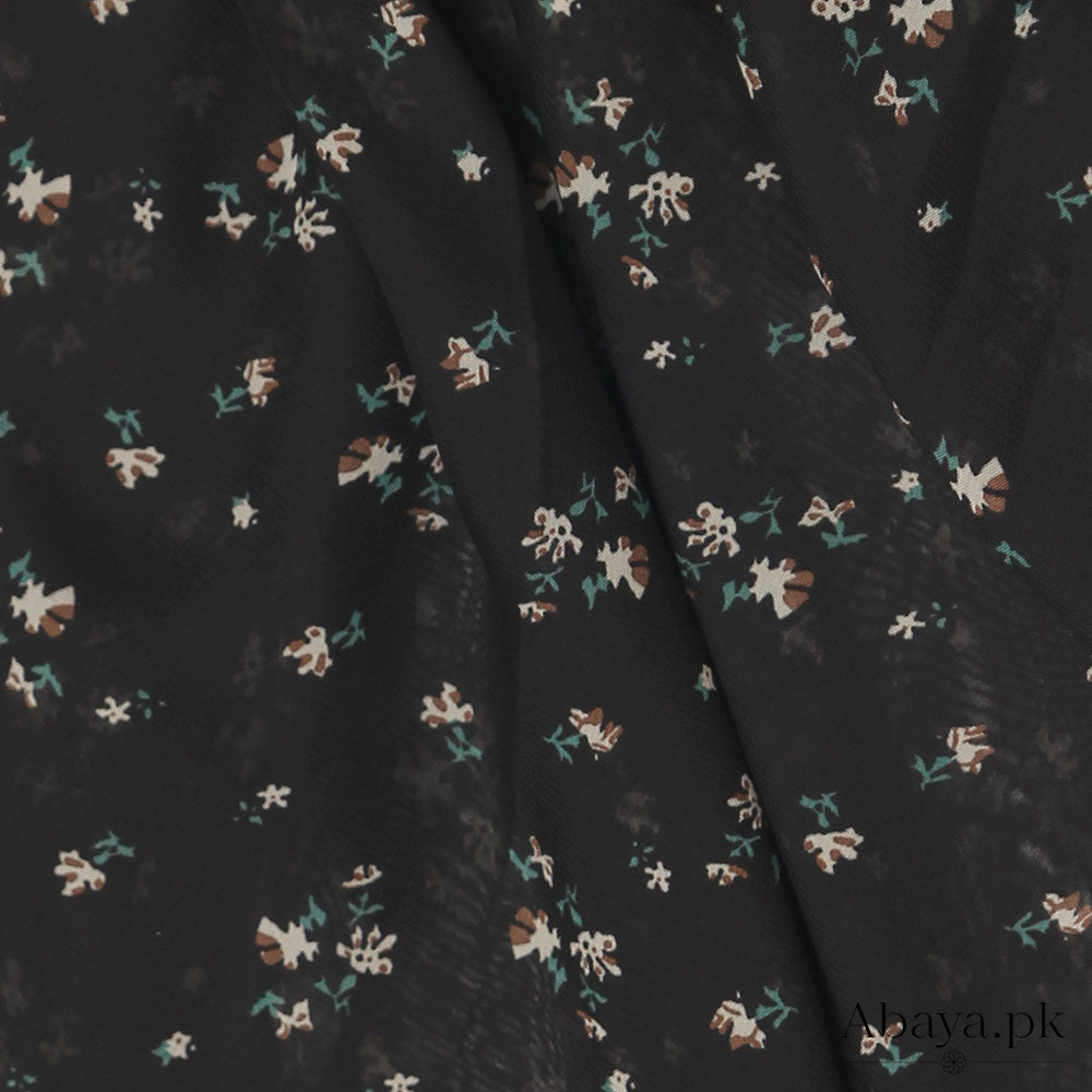 Georgette Black Rose Hijabs