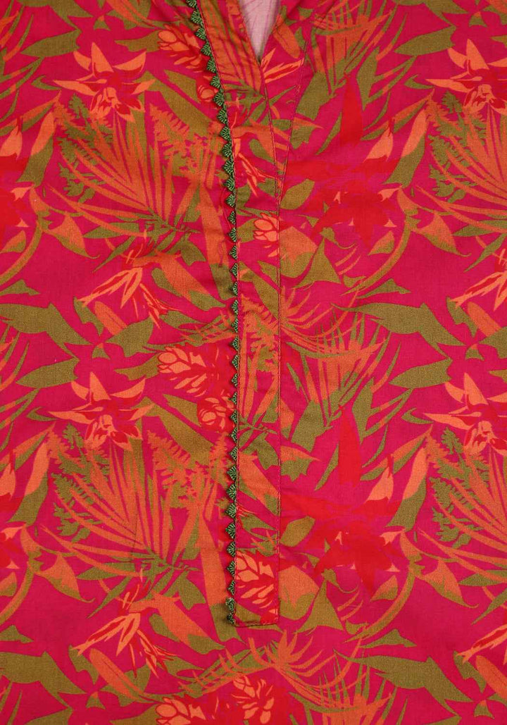 Tropical Sunset -  2 PC Stitched Lawn Suit - Zarasi.pk