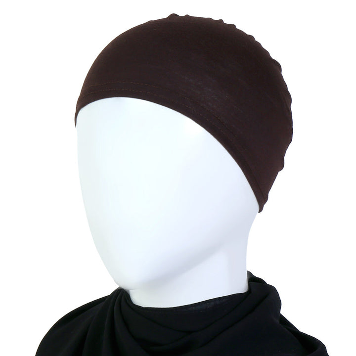 Ereny Dark Brown Lastic Hijab Cap