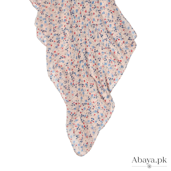 Georgette Peach Iris Hijab