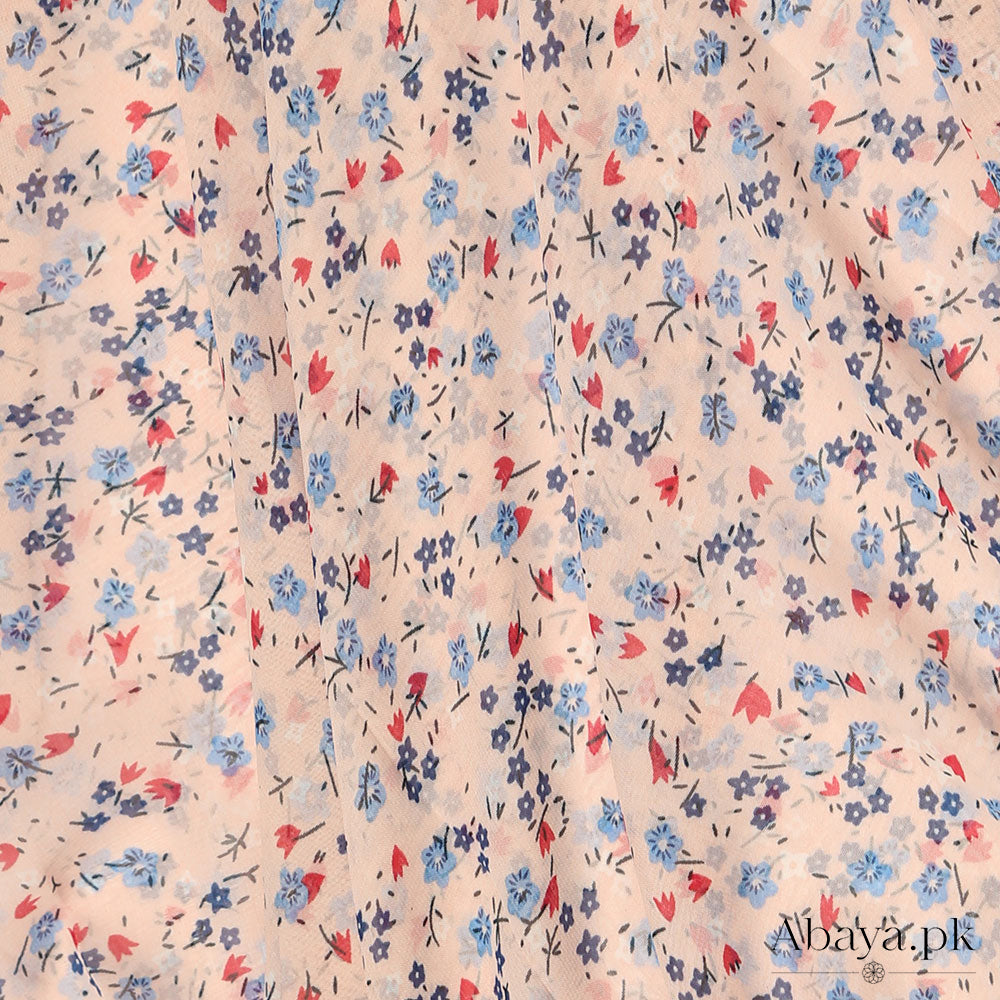 Georgette Peach Iris Hijab