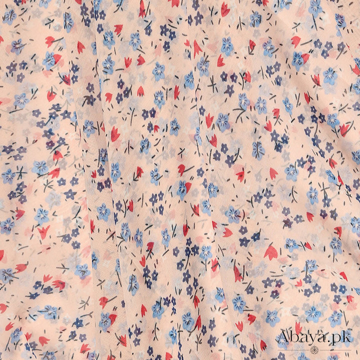 Georgette Peach Iris Hijab