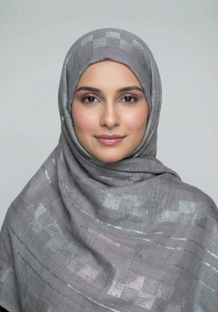 Wardah Cotton Hijab - Grey