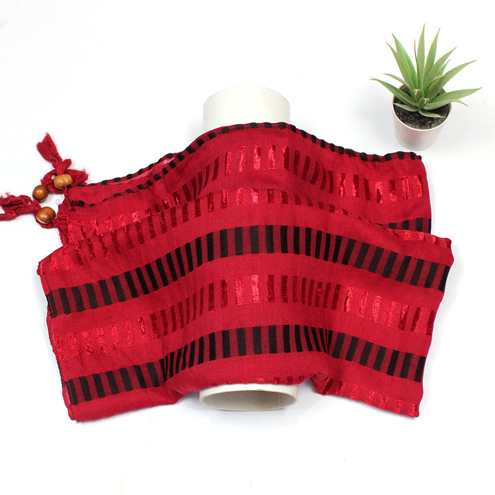 Woven Lawn Hijab-Maroon