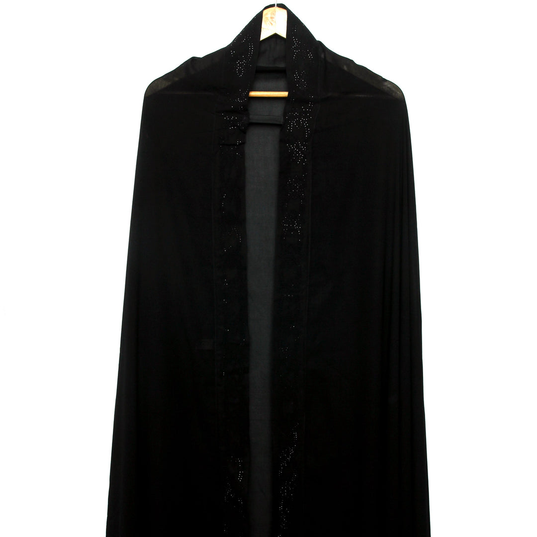 Black Stone Bow Flower - Irani Chadar