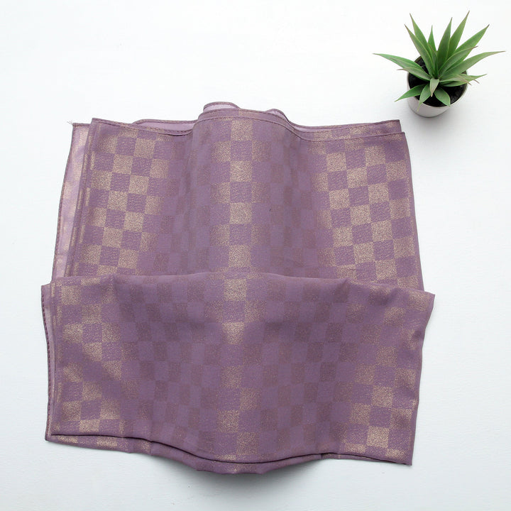 Chiffon Check Foil-Light Purple