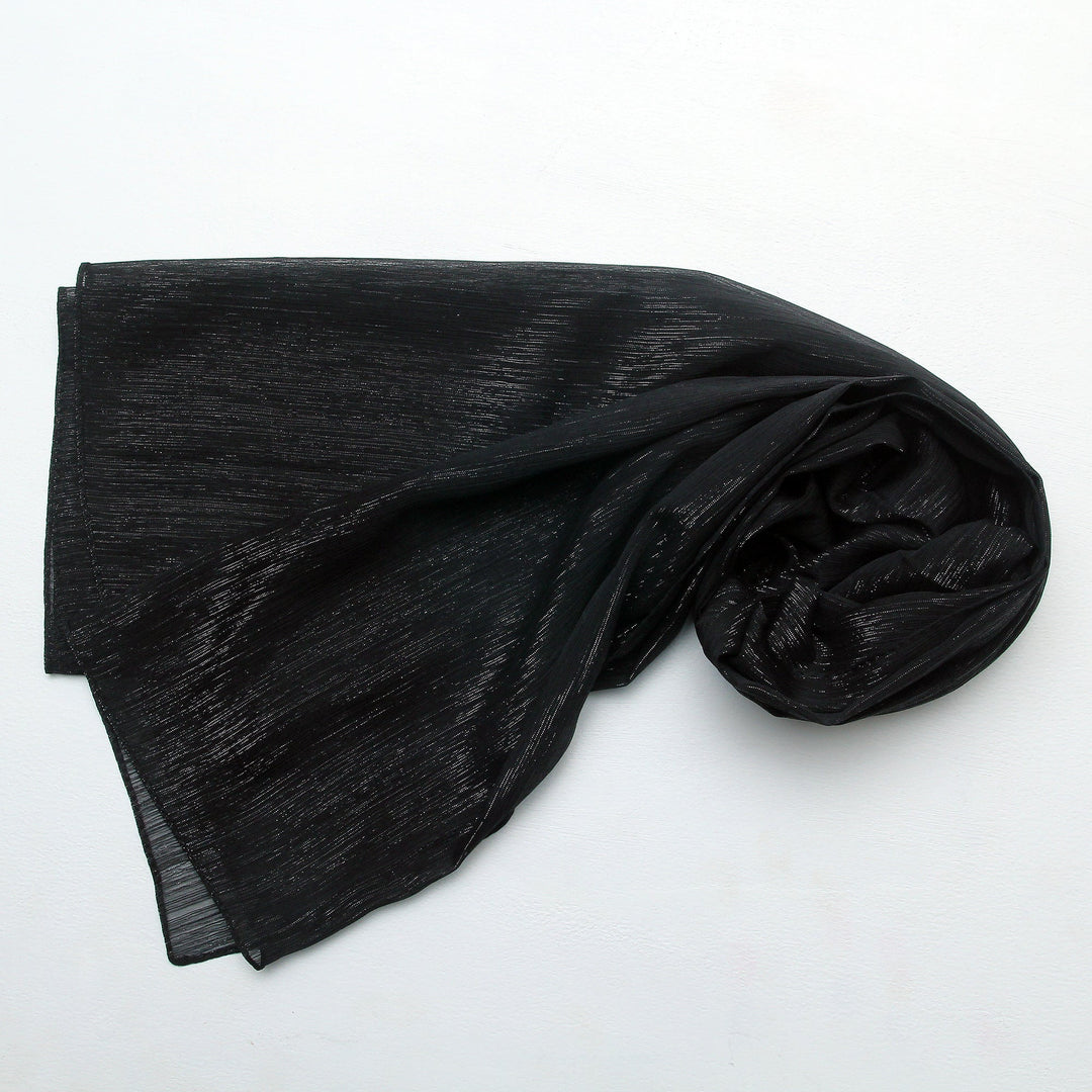 Metallic Chiffon-Black