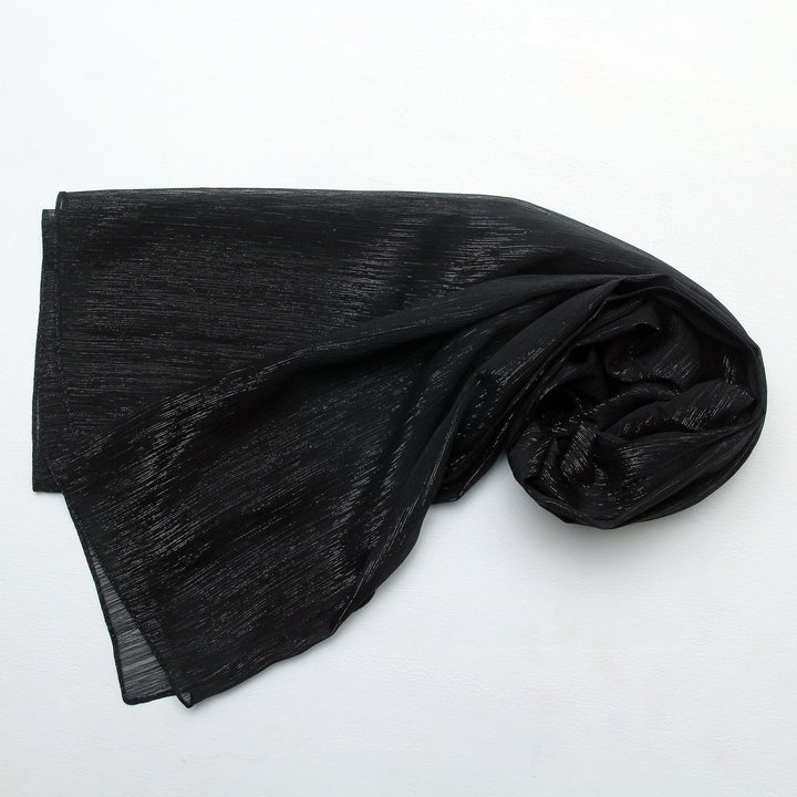 Metallic Chiffon-Black