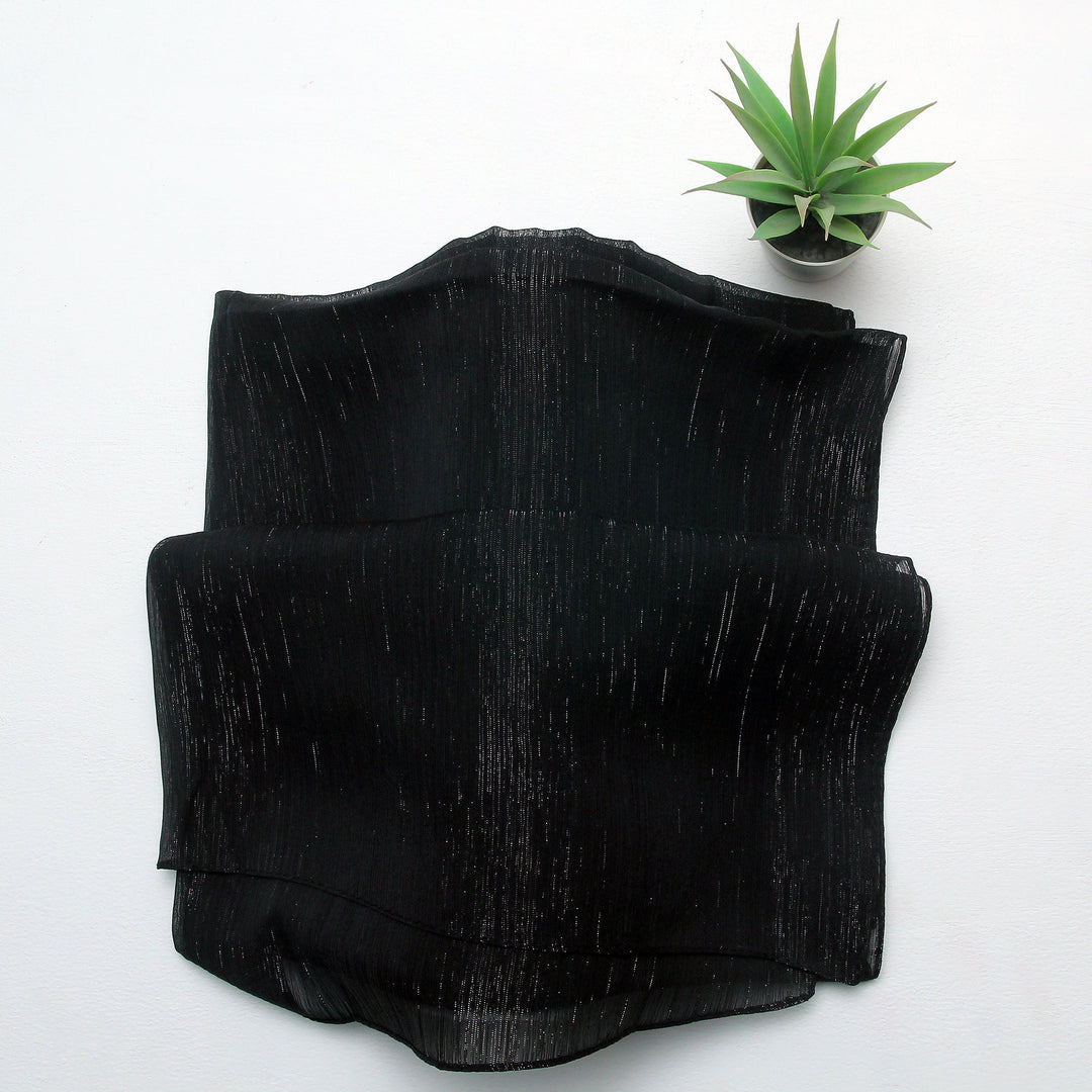 Metallic Chiffon-Black