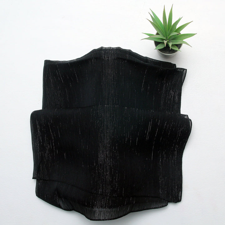 Metallic Chiffon-Black
