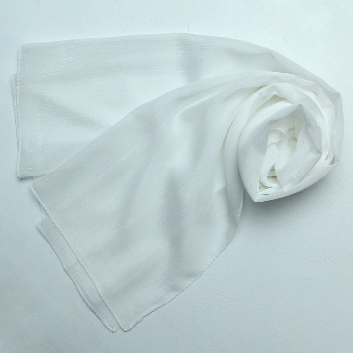 Metallic Chiffon-White