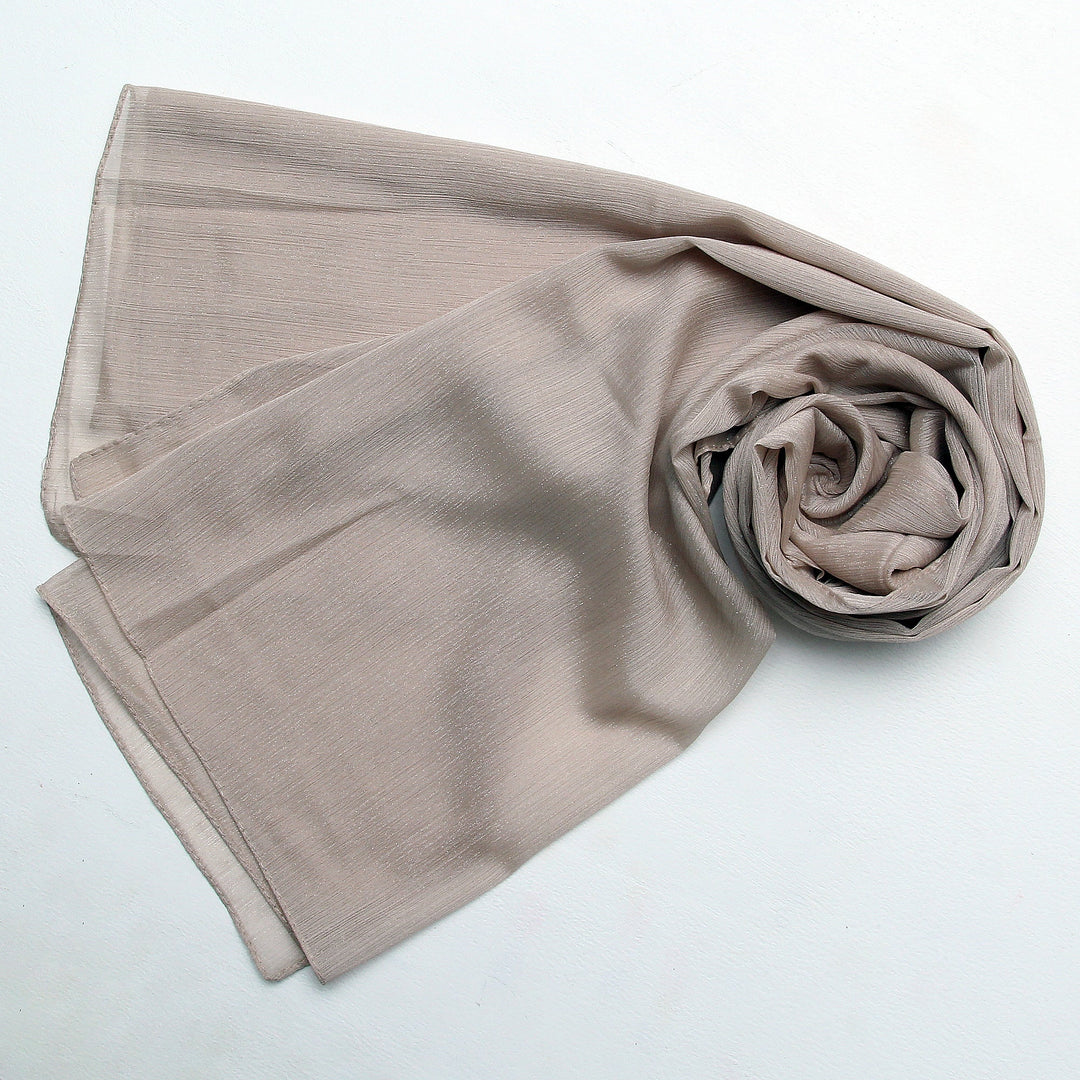 Metallic Chiffon-Beige