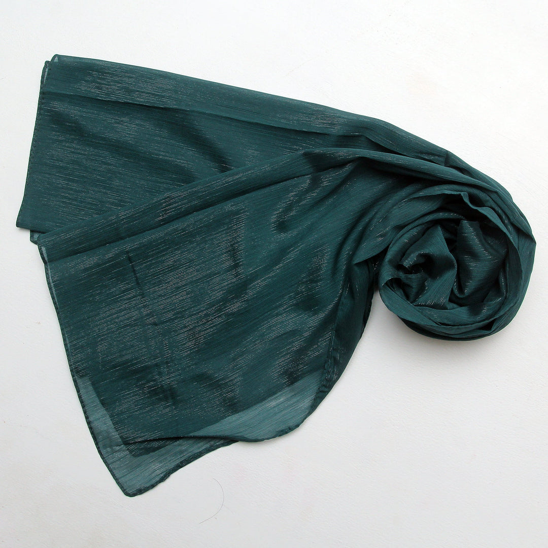 Metallic Chiffon-Dark Green