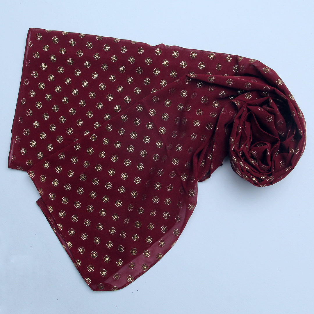 Chiffon Due Drop-Maroon