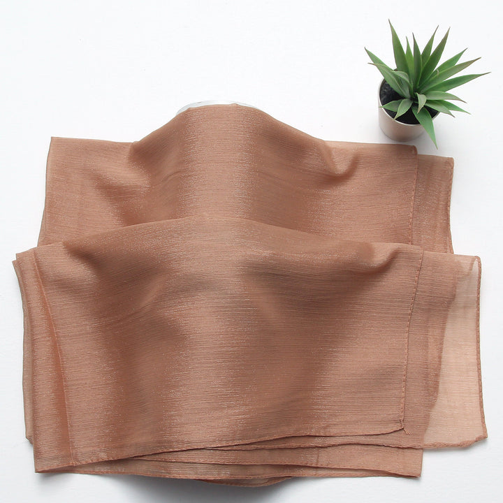 Metallic Chiffon-Fawn