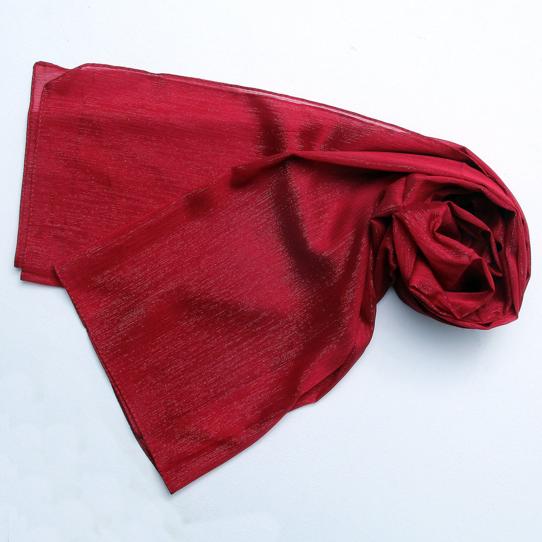 Metallic Chiffon-Red
