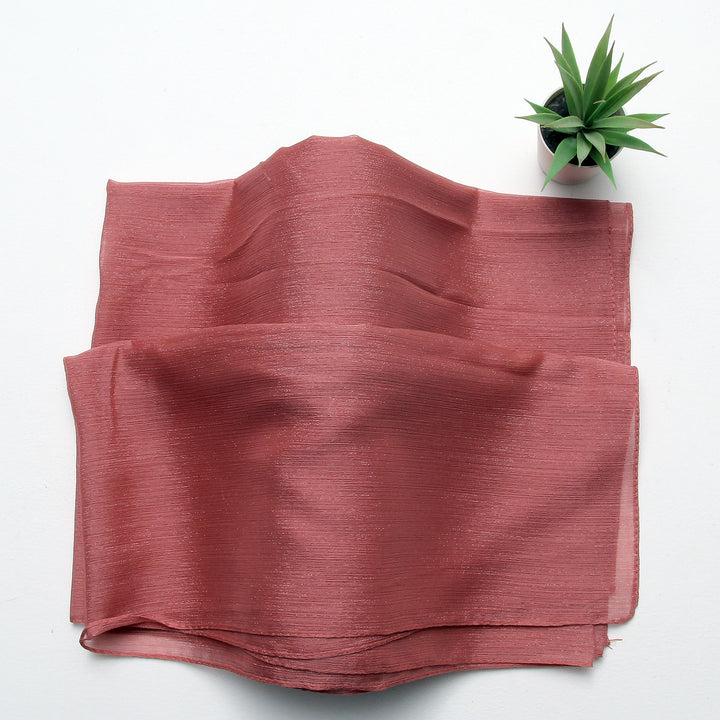 Metallic Chiffon-Peach