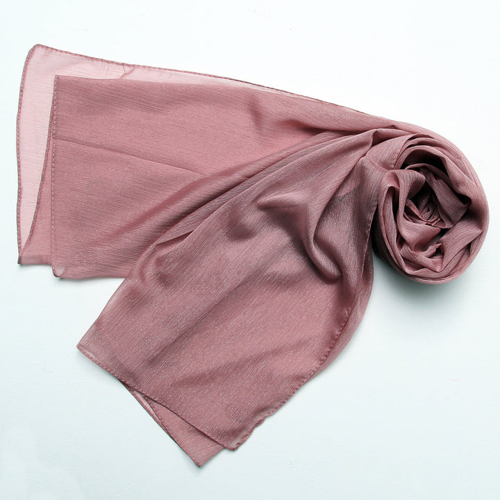 Metallic Chiffon-Powder Pink