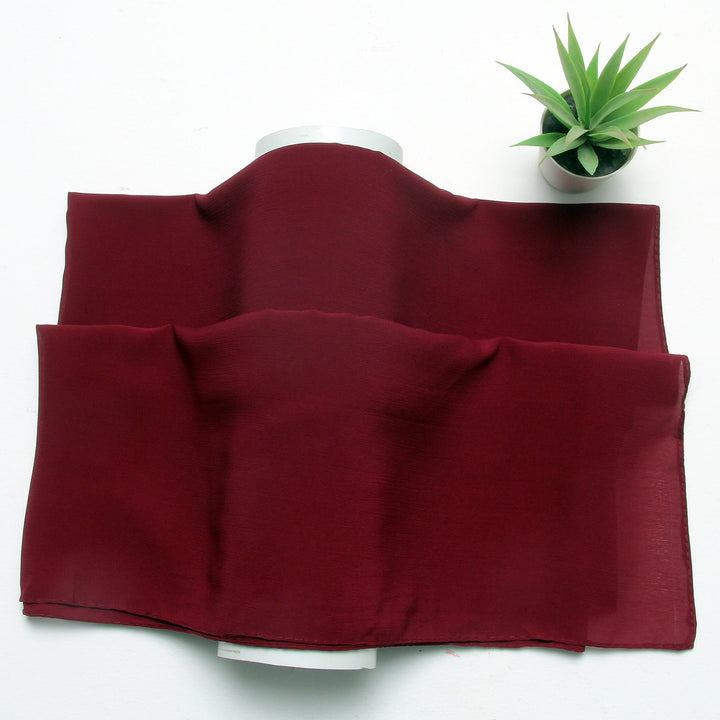 Crinkle Chiffon-Maroon