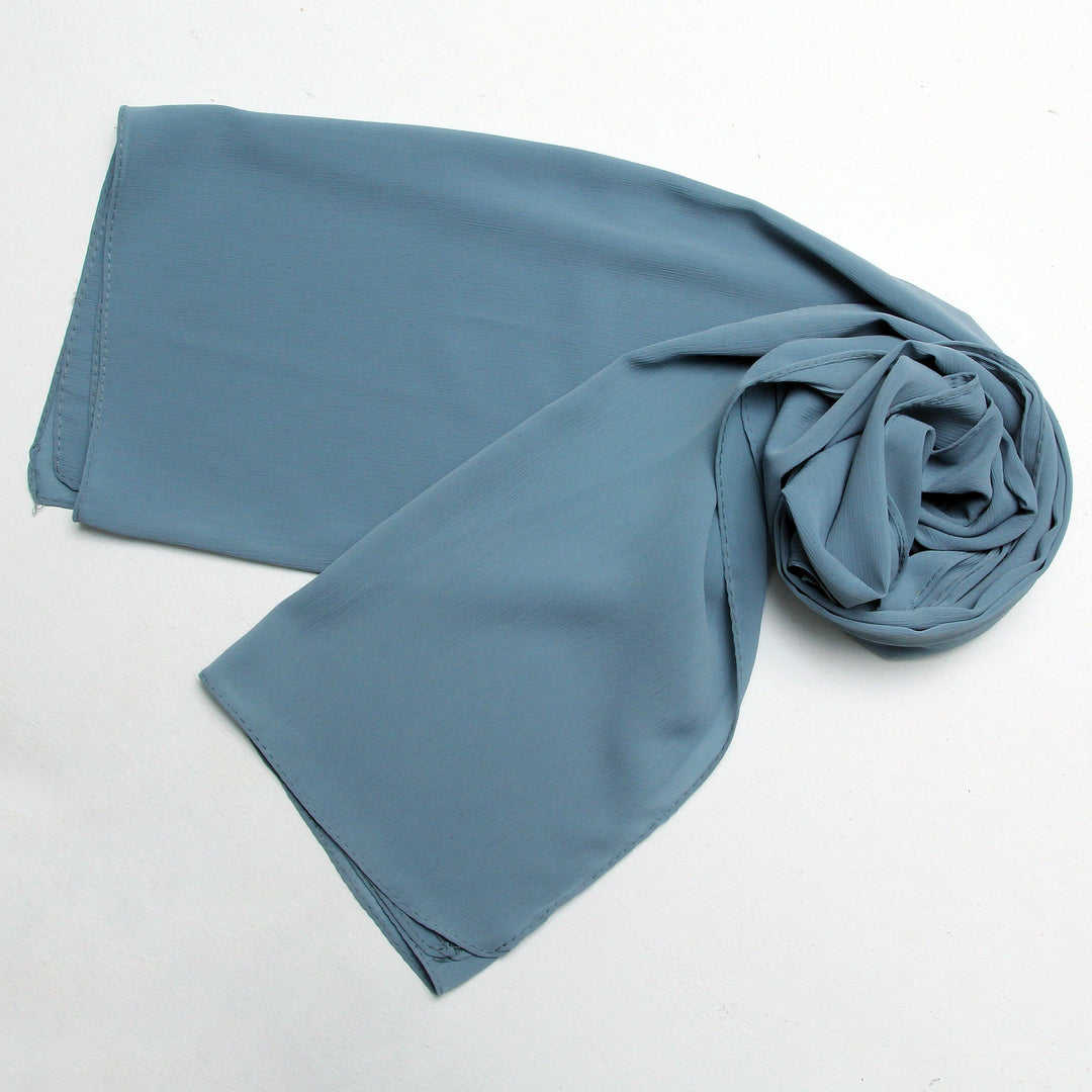 Crinkle Chiffon-Powder Blue