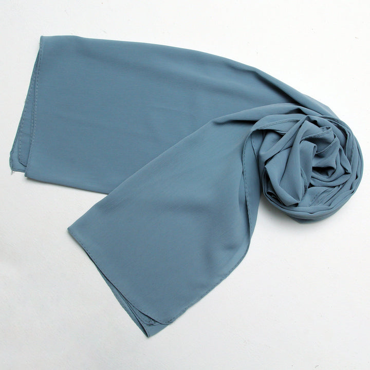 Crinkle Chiffon-Powder Blue