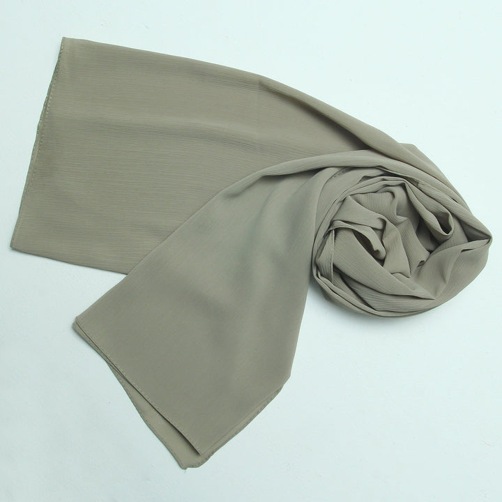 Crinkle Chiffon-Olive Green