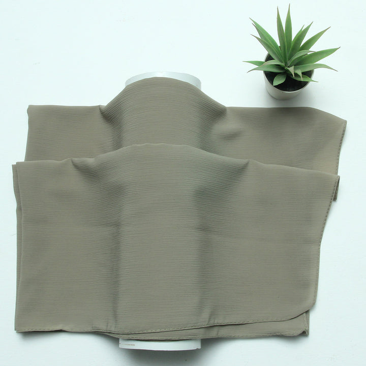 Crinkle Chiffon-Olive Green