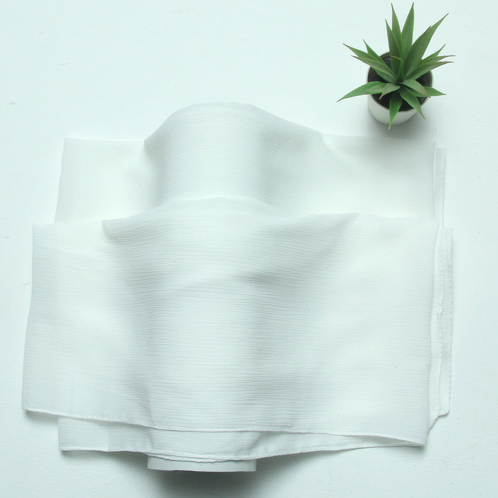 Crinkle Chiffon-White