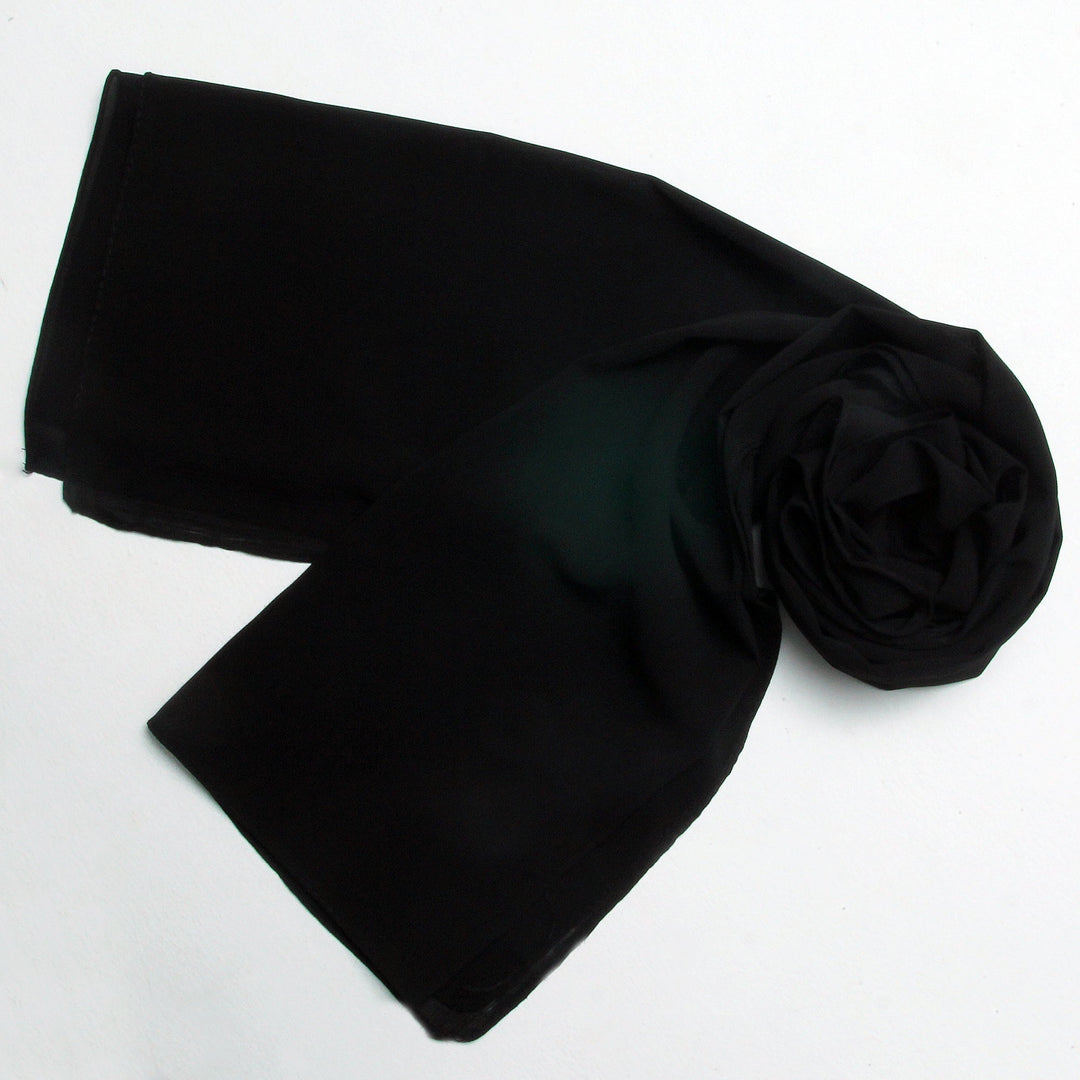Crinkle Chiffon-Black