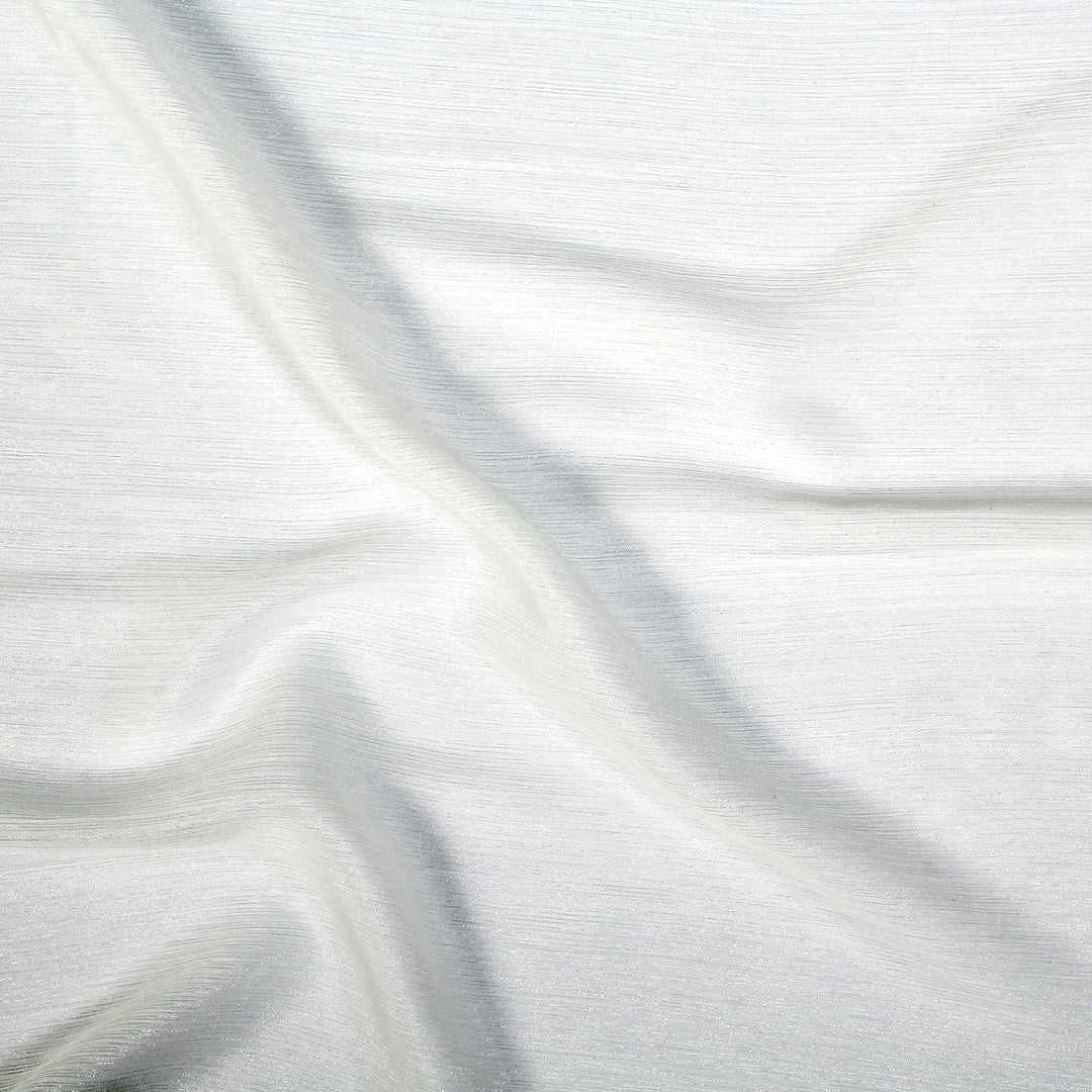 Metallic Chiffon-White