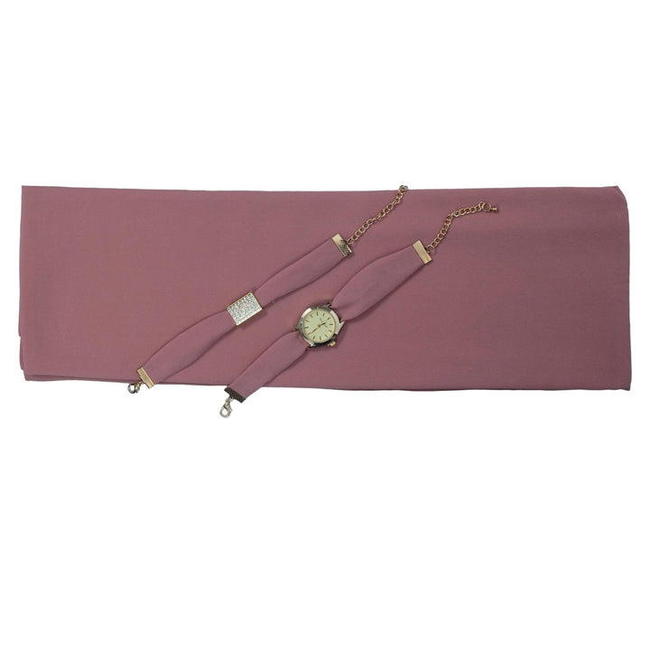 Chiffon Watch Braclet Hijab-Tea Pink