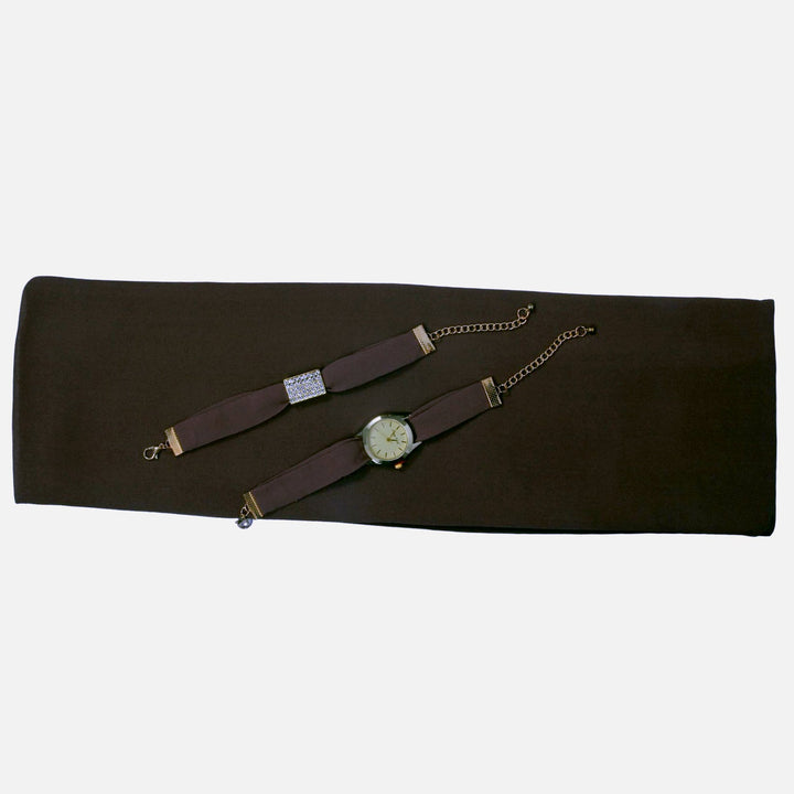 Chiffon Watch Braclet Hijab-Brown