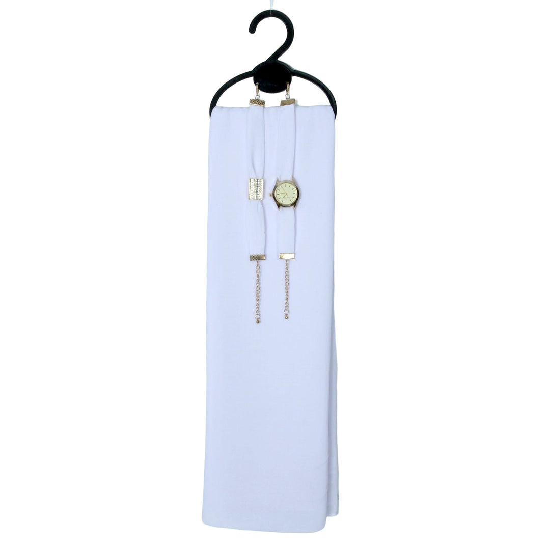 Hijab, Watch & Bracelet Matching Set - White