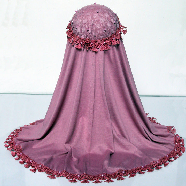 Kids Makhna Lace Hijab - Light Purple
