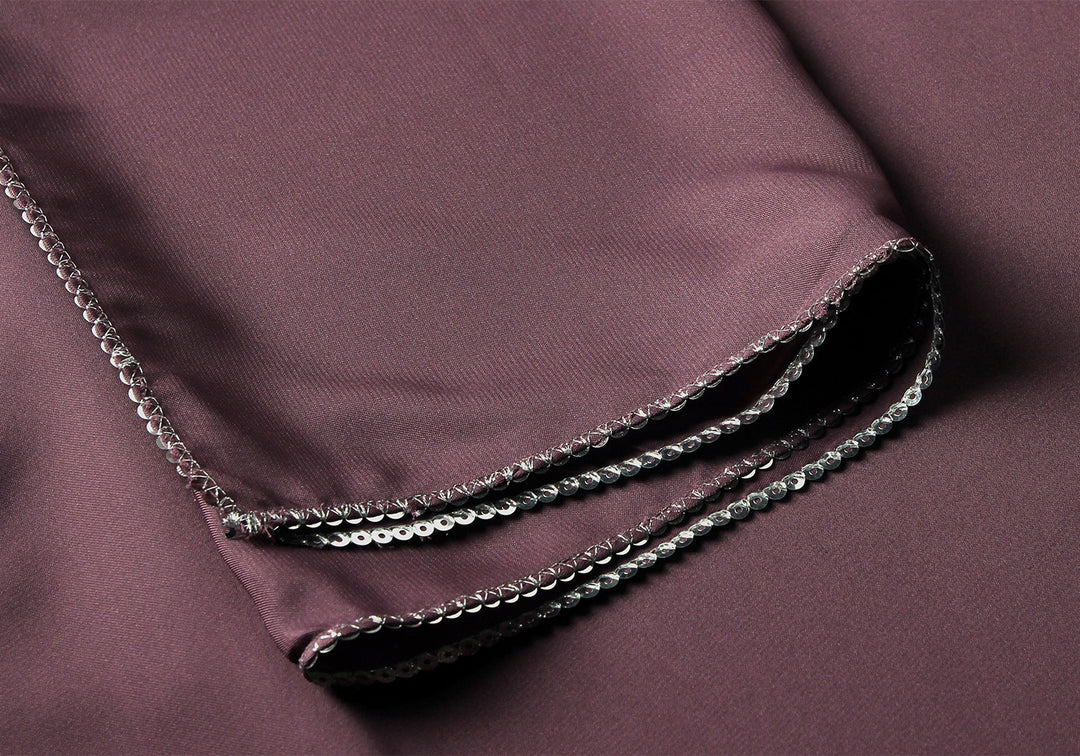 Mauve Handwork Kids Abaya