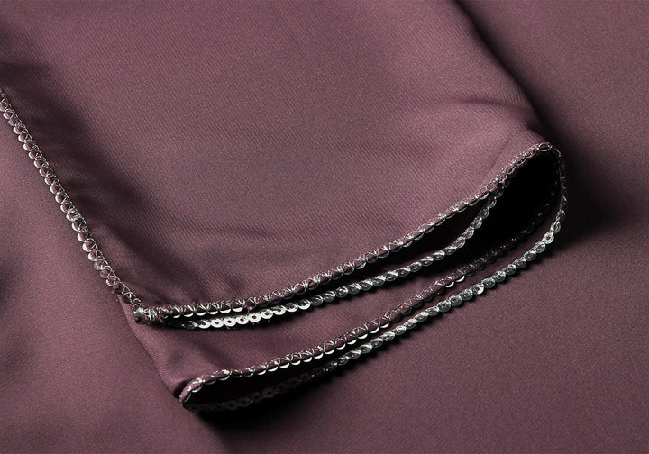 Mauve Handwork Kids Abaya