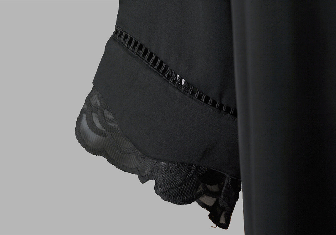 Black Net Sleeve Style Abaya