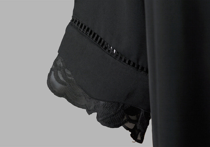 Black Net Sleeve Style Abaya
