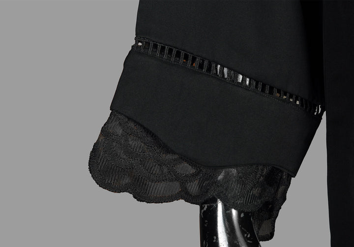 Black Net Sleeve Style Abaya