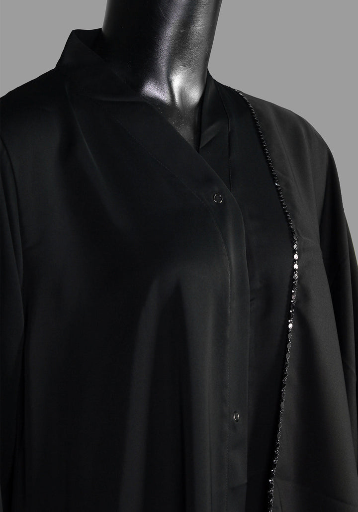 Black Net Sleeve Style Abaya